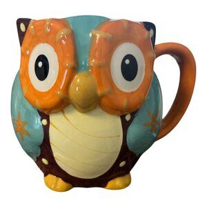 Colorful Owl Shaped Ceramic Mug – 4 x 3.5 in – Thick, Quality Feel – Dishwasher